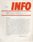 INFO nummer 1, juli 1972