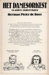 Het damesorkest en andere stadsverhalen - eerste uitgave, derde druk (achterkant)