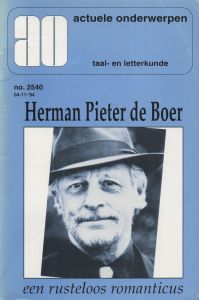 Herman Pieter de Boer, een rusteloos romanticus (voorkant)